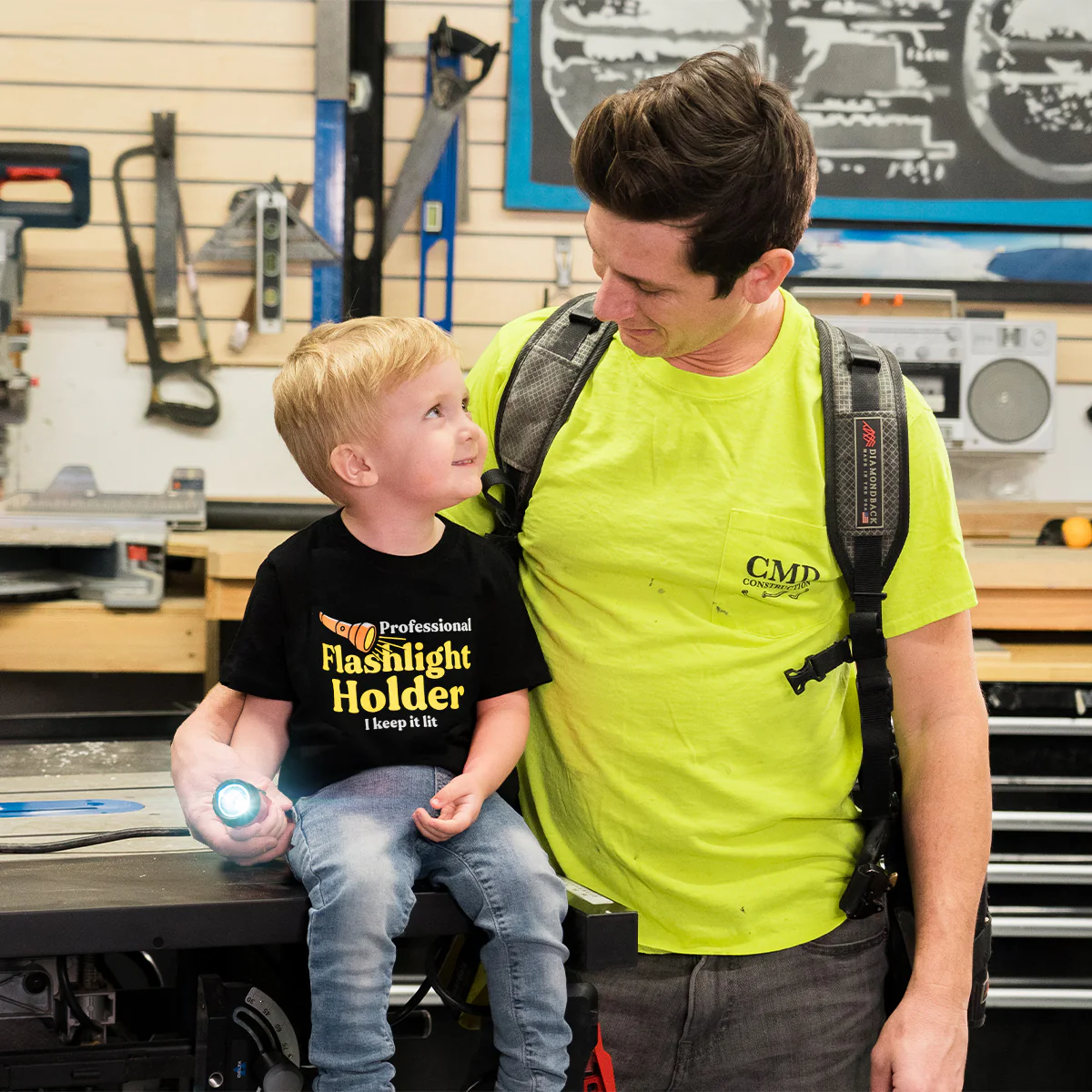 Professional Flashlight Holder Kids Shirt - Image 4