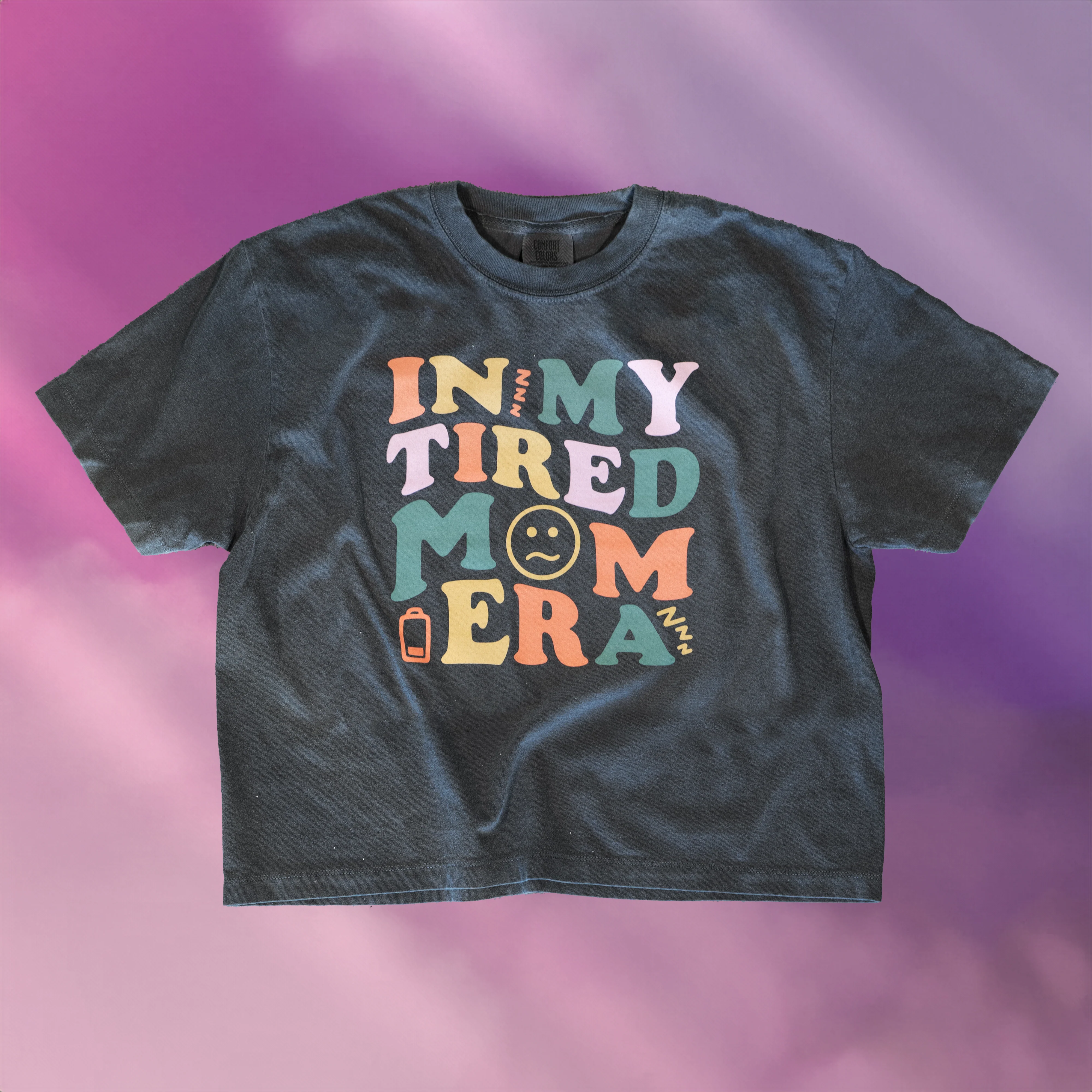 Tired Mom Era Midi Crop Tee - Image 3